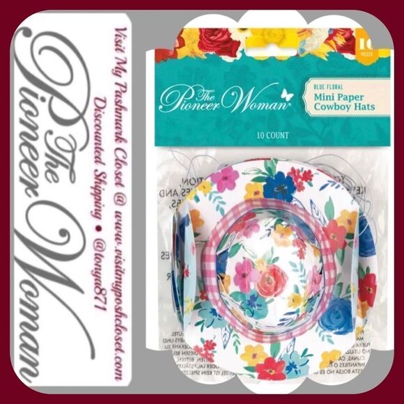 🦋 New Pioneer Woman Birthday Party Hats - Picture 1 of 5